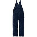 Carhartt Men's Loose Fit Firm Duck Insulated Bib Overall, Dark Navy, Medium Short