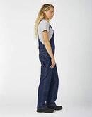 Dickies Women's Denim Double Front Bib Overalls, Dark Stone Wash, Medium