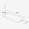 Zenna Home E60H1ALSS Chrome NeverRust 28 by 60-Inch Hoop Shower Rod for Freestanding and Clawfoot Tubs