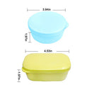 4 Pcs Waterproof Soap Case Holder Soap Dishes, FineGood Self Draining Soap Saver Portable Soap Box Tray for Bathroom - Yellow, White, Blue, Green