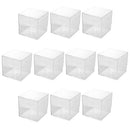 10 Pieces Clear Acrylic Boxes with Lid, 5.5x5.5x5.5cm Square Cube Acrylic Display Case Storage Boxes Organizer Containers for Candy Jewelry Collectibles