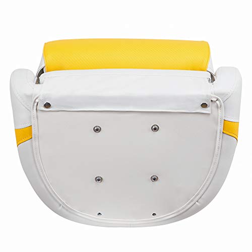 MSC Captain Boat Seat (White/Yellow, Captain Boat Seat)