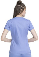 Dickies Gen Flex Women Scrubs Top V-Neck DK800, Ceil, Small