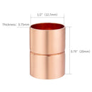 ZOWZEA Straight Coupling Copper Fittings 1/2 Inch Copper Pipe Welding Joint Connector Adapter For HVAC Air Conditioning