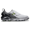 FootJoy Men's Tour Alpha Boa Golf Shoe, White/Grey/Charcoal, 10.5