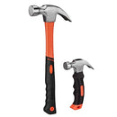 ZUZUAN 2 Piece Hammer Set,includes 1 Pack 8 OZ Mini Stubby Claw Hammer and 1 Pack 16 OZ Fiberglass General Purpose Claw Hammer,Soft Nonslip Handle & Heat Treated Head,Heavier for Higher Hardness