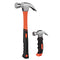 ZUZUAN 2 Piece Hammer Set,includes 1 Pack 8 OZ Mini Stubby Claw Hammer and 1 Pack 16 OZ Fiberglass General Purpose Claw Hammer,Soft Nonslip Handle & Heat Treated Head,Heavier for Higher Hardness