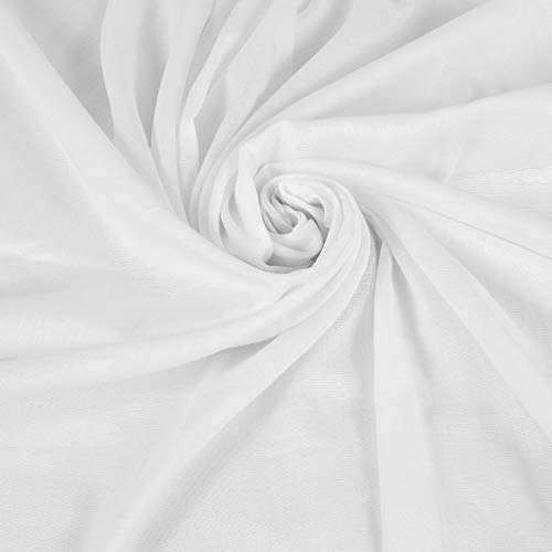 100% Cotton Plain Fabric by The Metre - 58 Inches / 147.5 cm Wide 150GSM - for Sewing, Dressmaking, Quilting, Curtain Linings, Pillowcases & Totes by FT Fashion Track (White, 1 Metre Pre Cut)