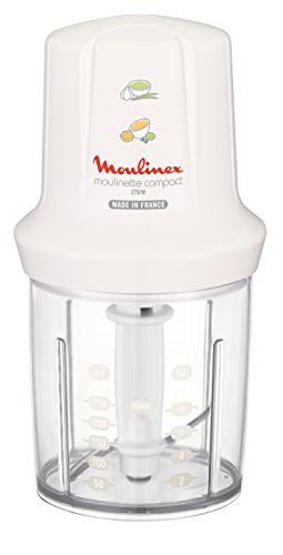 Moulinex DJ300110 Mini Chopper Electric Moulinette Compact Shaker with Lid White 270 W