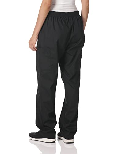 Dickies Womens Signature Elastic Waist Medical-Scrubs-Pants, Black, Small US