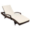 Gardeon Sun Lounge Camping Chair Wicker Lounger Rattan Day Bed, Chaise Beach Chairs Outdoor Furniture Garden Patio Setting Pool Backyard, Cushion Armrest Adjustable Backrest Brown