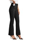 WILLIT 30" Women's Yoga Dress Pants Bootcut Work Slacks Stretch Office Casual Flare Bootleg Pants Regular 4 Pockets Black M