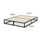 Zinus Joseph 25cm Queen Bed Frame Base Mattress Foundation Support - Industrial Metal Steel/Bedroom Furniture, Black