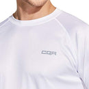 CQR Men's UPF 50+ Outdoor Long Sleeve Shirts, UV Sun Protection Loose-Fit Water T-Shirts, Performance Running Workout Shirt, TOL003-WHT XX-Large