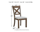 Signature Design by Ashley Dining Room Chair, Wood, Beige