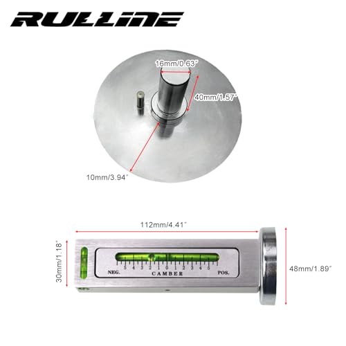 RULLINE Wheel Clamp & Magnetic Adapter 3PCS Wheel Alignment Tool for Precise Camber Caster Gauges Fits for 11-25" Rims Camber Alignment Tool Universal Tire Repair Tool