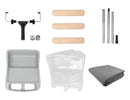 ROLLINGDOG 12" Paint Roller Kit - 9Inch Paint Rollers Paint Tray with 3PC Tray Lniers,Stainless Steel Extension Pole (3ft),Drop Cloth