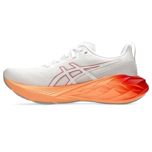 ASICS Men's NOVABLAST 4 Running Shoe, White/Moonrock, 10.5