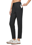 WILLIT Women's Golf Travel Pants Lounge Sweatpants 7/8 Athletic Pants Quick Dry On The Fly Pants Black L