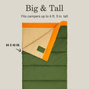 Coleman Big Game 0°F Big & Tall Sleeping Bag, Made from 100% Recycled Material, Cold Weather Adult Sleeping Bag with Sherpa Lining, Fits Campers up to 6'5"