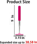 Car Rearview Mirror Wiper, Retractable Auto Glass Squeegee, Water Cleaner with Telescopic Long Rod, Portable Cleaning Tool for All Vehicles, Universal Automotive Accessories (Pink)