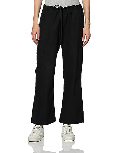 Dickies Women's Petite EDS Signature Scrubs Drawstring Cargo Pant, Black, Large/Petite
