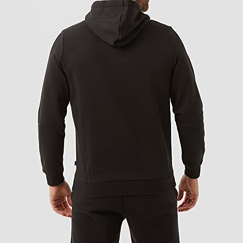 PUMA Men's Essential Big Logo Fleece Hoodie, Black, L