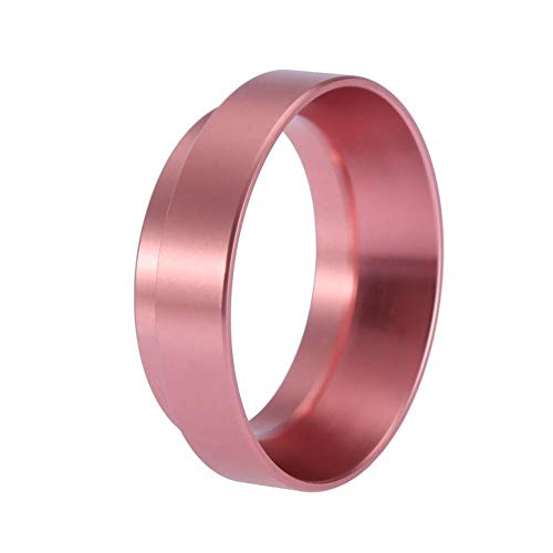 Espresso Dosing Funnel Aluminum Coffee Dosing Ring Replacement-for 58mm Portafilters (Rose Red)