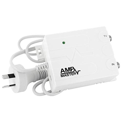 Amp Master Masthead Amplifier TV Antenna Booster with Power Supply