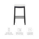 Linon , 30-Inch, White Claridge Patches Bar Stool Chair, 32'' x 18.75'' x 13.25'', Black