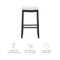 Linon , 30-Inch, White Claridge Patches Bar Stool Chair, 32'' x 18.75'' x 13.25'', Black