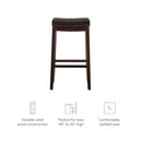 (brown) - Linon Claridge Patches Bar Stool, 80cm , Brown