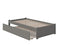 AFI Concord Twin Extra Long Platform Bed with Footboard and Twin Extra Long Trundle in Grey