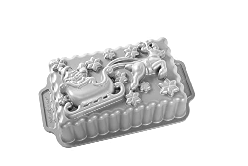 Nordic Ware NW 90848 Santa's Sleigh Loaf Pan Baking Tin Aluminium Grey