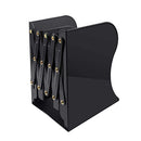 ZEEREE Bookend, Metal Adjustable Bookends, Non-Slip Bookends, Bookends, Metal Children's Book Stand, Magazine Folder, Book Holder, Desktop Storage Box (Black)