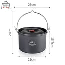 Naturehike 4-6 Person Outdoor Cookware 4L Aluminium Alloy Cooking Pot Utensils for Camping Picnic Pot