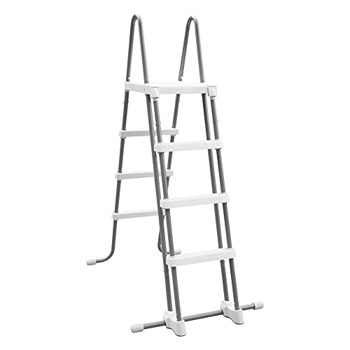 Intex 28076E Heavy Duty Deluxe Pool Ladder with Removable Steps for 48 Inch Depth Above Ground Pools