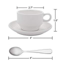 Aozita Espresso Cups and Saucers with Espresso Spoons, Stackable Espresso Mugs,12-Piece 2.5-Ounce Demitasse Cups (Protective Packaging)