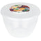 1 Pint Pudding Basin and Lid Pack of 4 Plastic Pudding Basins 570ml (1pt) Medium Size Food Safe Steaming Bowls Clear