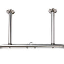 Zenna Home E60H1ALSS Chrome NeverRust 28 by 60-Inch Hoop Shower Rod for Freestanding and Clawfoot Tubs