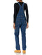Dickies Women's Denim Double Front Bib Overalls, Dark Stone Wash, Medium