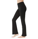 Lanbaosi Bootcut Yoga Pants for Women High Waisted Tummy Control Flare Leggings with Pockets Wide Leg Bootleg Workout Pants Black