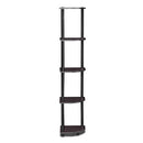 Furinno Turn-N-Tube 5 Tier Corner Display Rack Multipurpose Shelving Unit, 1-Pack, Dark Walnut