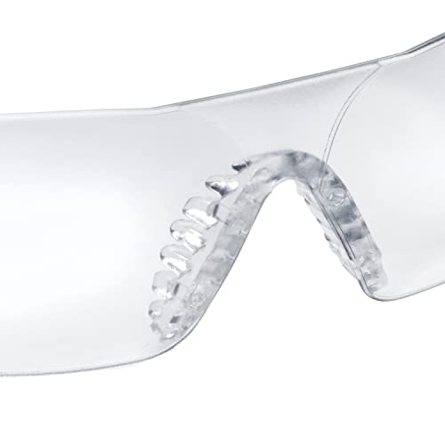 Stanley Clear Lens Transparent Safety Glasses - Clear Safety Glasses For Men & Women - Transparent Arms and Lenses with UV Protection Glasses - Rubber Tipped No-Slip Design - SY1201D