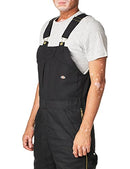 Dickies Men's Duck Insulated Bib Overall, Black, X-Large