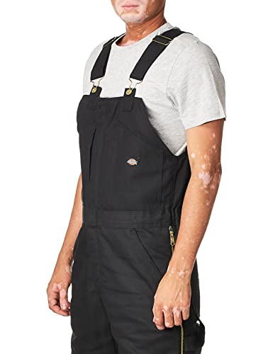 Dickies Men's Duck Insulated Bib Overall, Black, X-Large