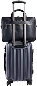Leather briefcase 18 Inch Laptop Messenger Bags for Men and Women Best Office briefcase Satchel Bag (Black)