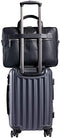 Leather briefcase 18 Inch Laptop Messenger Bags for Men and Women Best Office briefcase Satchel Bag (Black)