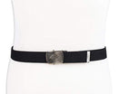 Dickies Men's Cotton Web Belt With Military Logo Buckle, Black, One Size