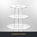 Maxkon Acrylic Round Cupcake Stand 5 Tier Clear Display Shelf Tower Unit Bakery Cake Donut Model Pastry Holder for Wedding Party